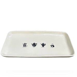Rae Dunn Coffee Tea Cocoa Cider Icon platter serving tray 2017 OG HTF